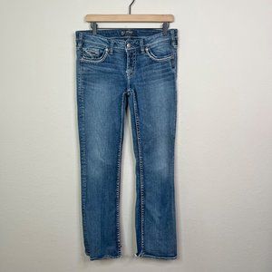 Silver Women's Aiko Bootcut Westen Glove Works Jean Size W29 L31 Blue Denim